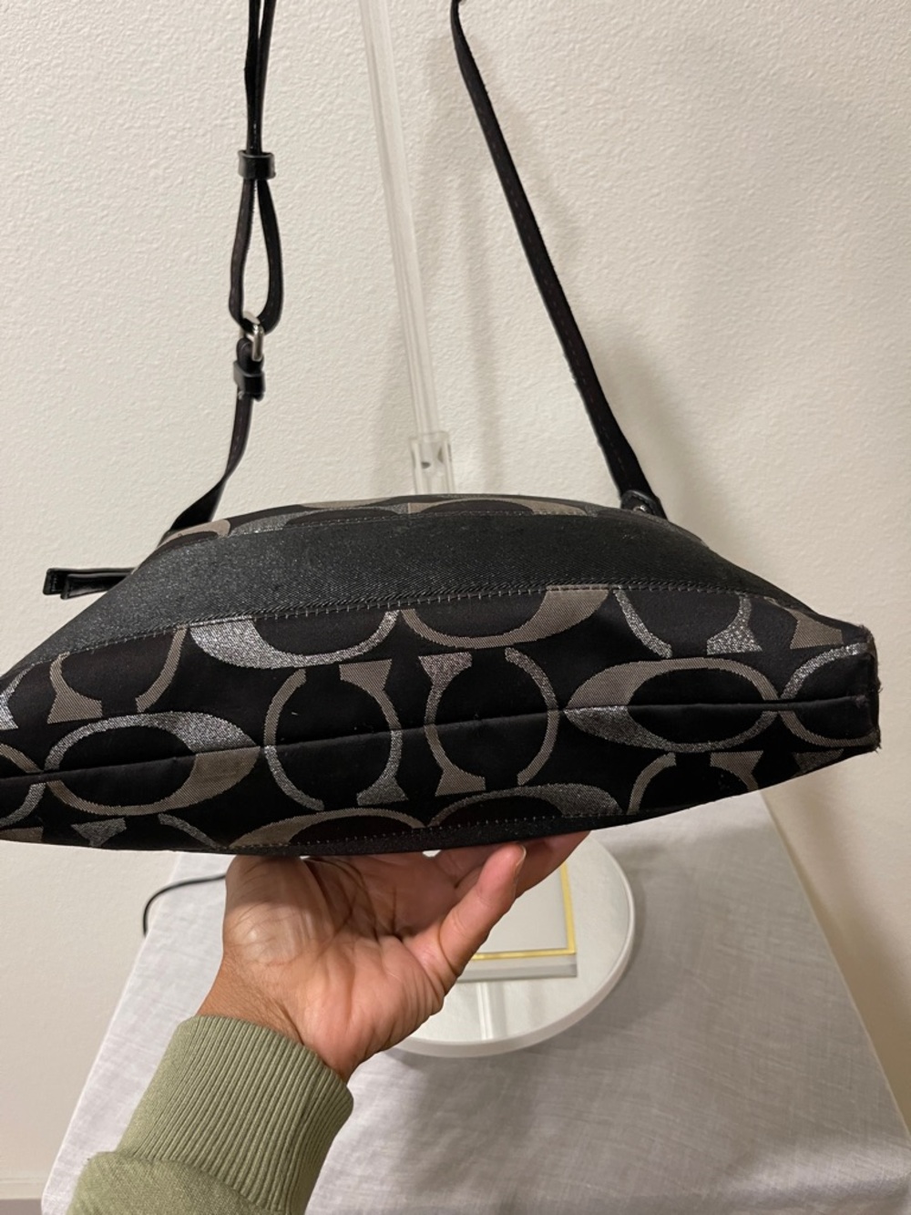Coach Black and Gray Signature Crossbody Bag SOLD - Picture 4 of 8